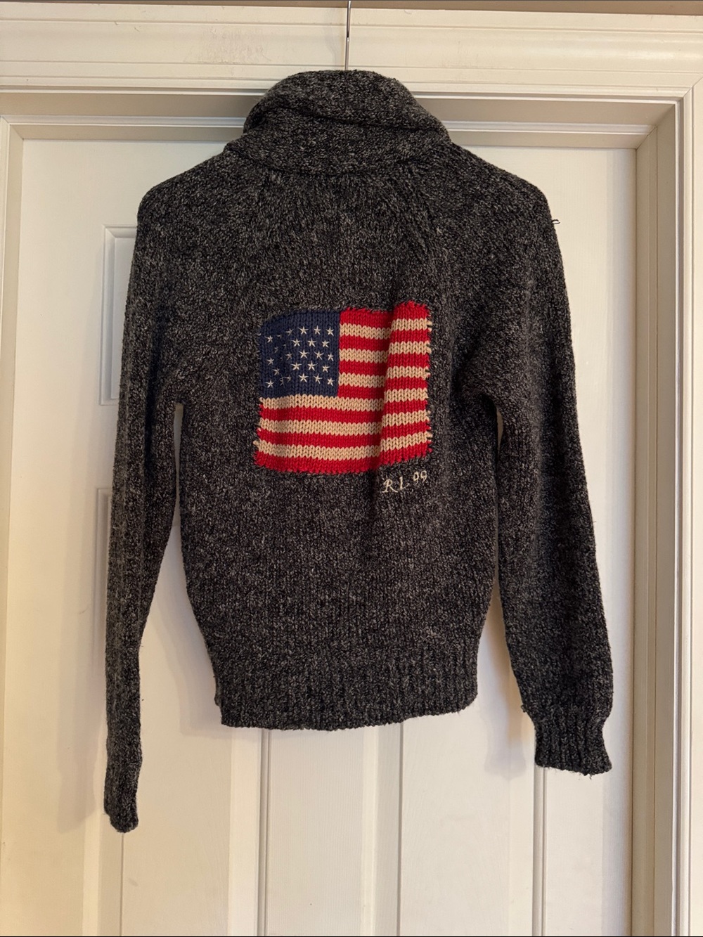 Vintage polo sport chunky flag cardigan Size S